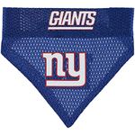 Pets First NFL DOG BANDANA - NEW YORK GIANTS REVERSIBLE PET BANDANA. 2 Sided Sports Bandana with a PREMIUM Embroidery TEAM LOGO, Small/Medium. - 2 Sizes & 32 NFL Teams available