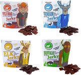 Pearson Ranch Wild Grass Fed Game Variety Pack of 4-2.1oz Bags - Venison, Elk, Buffalo, & Wild Boar - Gluten-Free, MSG-Free, Paleo and Keto Friendly