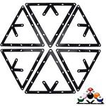 TIHOOD 6PCS Magic Ball Rack Holder Sheet Billiards Triangle Cue Accessories for Magic Ball Rack 8, 9, and 10 Ball Combo Pack and Snooker