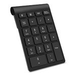 Bluetooth Number Pad, Wireless Numeric Keypad, Acedada 22-Key Portable Slim Numpad Financial Accounting Data Entry, External 10 Key for Laptop, Mac, Notebook, Desktop, PC, Surface Pro - Black