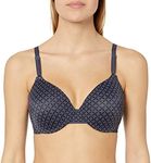 Warner's Women's Full-Coverage Underwire Bra, Gunmetal Gray Geo Print, 38C
