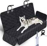 Waterproof Pet Seat Cover Car Seat Cover Protector for Dogs, Heavy Duty Scratch Proof Nonslip Durable Soft Pet Back Seat Covers for Cars Trucks and SUVs with 1 Belts and Hair Remover