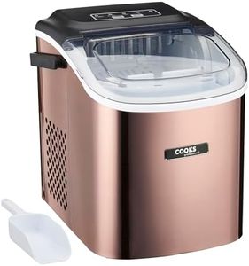 Cooks Professional 12KG Ice Maker Machine with Scoop | Countertop Ice Cube Maker for Home, Kitchen, Bar | Large Capacity 1.3L Water Tank | Quick & Easy with 2 Ice Size Options | No Plumbing | Copper