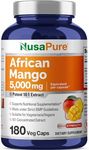 African Mango Extract 5,000 mg per Veggie Caps 180 Capsules (Non-GMO & Gluten Free)