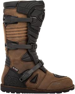 MSR Waterproof Adventure Motorcycle Boots Size 10 Brown