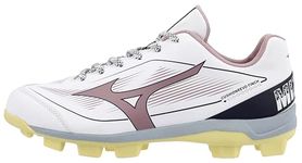 Mizuno Women's Cushionrevo Finch TPU Spike Softball Cleat, Purple-Yellow, 9.5