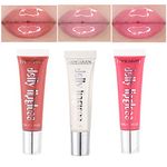 GL-Turelifes 3 PCS Lip Plumper Gloss Jelly Color Lipstick Set, Lip Plumping Balm Plumper Lip Gloss Treatment- Enhancer Hydrated Lips, Moisturize, Eliminate Dryness Wrinkles (set1)