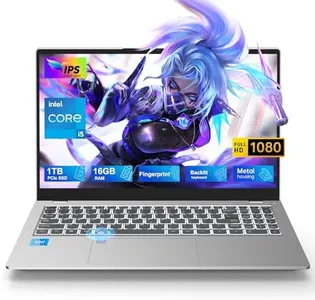 15.6" FHD IPS Gaming Laptop, Core i5-12450H (8C/12T, up to 4.40GHz), 16GB DDR4 1TB PCIe SSD, 2024 Business Notebook Computer, Backlit Keyboard, Fingerprint, WiFi 6, BT 5.2, Touchpad, TF Reader, Gray