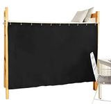 Teanea Bottom Bunk Bed Blackout Curtains Canopy Single Size Twin Size, 1 Panel, Black