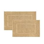 Bathroom Rugs Sets 2 Piece, Extra Soft Absorbent Premium Bath Mats for Bathroom Sets, Non Slip Shower Mats for Bathroom, Bathroom Mat Set, Bath Mats for Bathroom Floor- 24" x 36"/17" x 24" - Beige