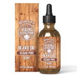 Viking Revolution - Beard Oil - All Natural Beard Oil Men with Argan Oil & Jojoba Oil - Softens, Smooths & Strengthens - Beard Conditioner - Gifts For Men - Cedarwood & Pine - 30 ml