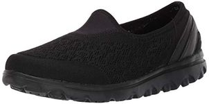 Propét Women's TravelActiv Slip-on Sneaker, All Black, 7 X-Wide