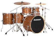 ludwig evolution 6pc kit cherry -22inch bass drum hardware and throne included(cymbals & hi-hats not included)