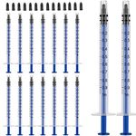 Gufastoe 1ml Syringe-s with Caps (Pack of 50pcs) for Pet or Industrial & Scientific （Blue）