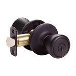 Design House Tulip Keyed Entry Door Knob in Matte Black