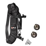 Fomito Quick Rapid Shoulder Sling Belt Neck Strap & 2pcs Screw Mount for Camera DSLR SLR DV Black