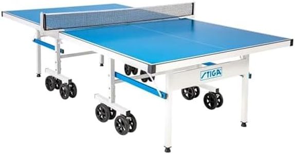 STIGA XTR Professional Table Tennis Tables – All Weather Aluminum Waterproof Indoor / Outdoor Design with Net & Post - 10 Minute Easy Assembly Ping-Pong Table with Compact Storage