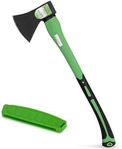 WilFiks Chopping Axe, 26” Camping Outdoor Hatchet for Wood Splitting and Kindling, Forged Carbon Steel Heat Treated Hand Maul Tool, Fiberglass Shock Reduction Handle with Anti-Slip Grip