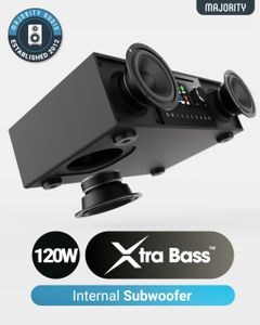 MAJORITY Quadriga Internet Radio – Black WiFi Stereo Speaker
