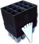 Seedling Starter Trays 720 Cells: (120 Trays; 6-Cells per Tray) Plus 5 Plant Labels