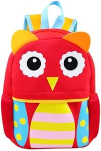 Fenrici Kids Owl Backpack – Holiday Gift for Toddlers Ages 2-5 – Adorable Neoprene Book Bag, Lightweight, Durable, Easy-to-Clean with Mesh Pockets – Perfect for Boys & Girls