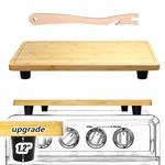 Ansoon Bamboo Cutting Board Compatible for TOA-70/TOA-65/TOA-60 Air Fryer Oven with Heat Resistant Silicone Feets, Creates Storage Space (1.2 inch Silicone feet)