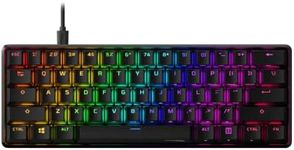 HyperX Alloy Origins 60 Mech Gaming KB - Ultra Compact 60percent Form Factor, Aqua Switch (Tactile) - Double Shot PBT keycaps - RGB LED Backlit, Black