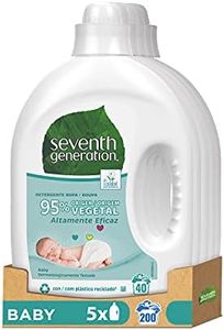 Seventh Generation Detergente Líquido Baby, 40 lavados - Pack de 5 x 1920 ml