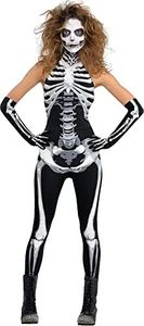 Amscan Women's Halloween Bone-A-Fied Babe Skeleton Fancy Dress Costume, Size 10-12