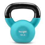 Yes4All Neoprene Coated & Kettlebell Sets - Hand Weights for Home Gym & Dumbbell Weight Set training 10 lb