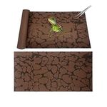 Tfwadmx Reptile Carpet Sand Mat for Bearded Dragon Terrarium Substrate Liner Brown Reversible Lizard Bedding Mats for Cage Leopard Gecko Tortoise Turtle Snake Chameleon with Tweezer 20"x 39"(2 Pcs)