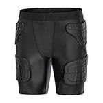 Youth Kids Hockey Protective Gear Padded Football Shorts for Basketball Ice Skating Snowboard Soccer Baseball Volleyball Black YL