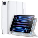 ESR for iPad Pro 11 Case, (2022/2021/2020,4th/3rd/2nd Generation), Convenient Magnetic Attachment, Two-Way Stand, Full Pencil 2 Support, Auto Sleep/Wake, Rebound Magnetic Case, Brilliant White