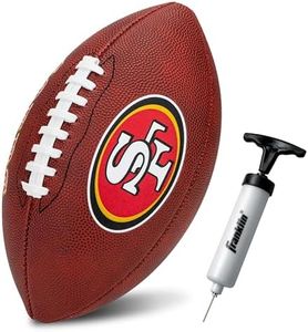 Franklin Sports NFL San Francisco 49ers Football - Youth Junior Size Football for Kids - Official NFL Team Logo + Colors Youth Football - Kids NFL Fan Shop Football