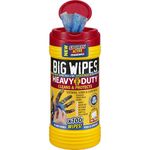 Big Wipes Heavy Duty Pro+ Wipes in Dispenser Tub (x100) Textured Dual-Sided Hand Wipes with Skincare Cleans Hands, Tools & Surfaces. Heavy Duty Wipes & Industrial Cleaning Products for Tradespeople