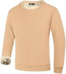 Flygo Men's Warm Sherpa Lined Crewn