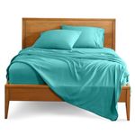 Bare Home Twin Sheet Set - 1800 Ultra-Soft Microfiber Twin Bed Sheets - Double Brushed - Twin Sheets Set - Deep Pocket - Bedding Sheets & Pillowcases (Twin, Turquoise)