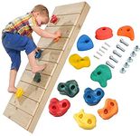 The Magic Toy Shop 10 X Kid Rock Climbing Holds Coloured Climbing Stones Bolt On for Climbing Frame, Wall, Tree House, Rock Hold Grab Stones Grip