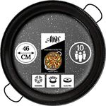 Alises - Enamelled Carbon Steel Pan (Naturally Non-Stick) Paella Pan 46 cm - Paella Pan Regular 46 cm