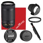 Nikon AF-P DX NIKKOR 70-300mm f/4.5-6.3G ED VR Lens Bundled Accessory Kit (White Box)