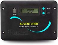 Renogy 30A 12V/24V PWM Solar Charge Controller with LCD Display Flush Mount Design Negative Ground, Compatible with Sealed, Gel, Flooded and Lithium Batteries, Adventurer 30A,Black