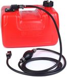 GarveeTech Marine Tank, 3 Gal Marine Portable Tank Outboard Marine Boat Transfer Tank with 9.8 ft Hose, Gauge for Outboard Engine Boats, Yacht, Fishing Boat, Deck Boat