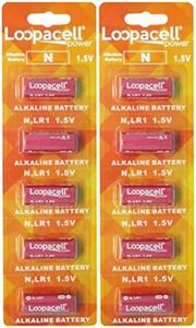 LOOPACELL E90 Alkaline Batteries, 1.5V, LR1 N Size (Pack of 10)