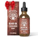 Viking Revolution - Beard Oil - All Natural Variety Beard Oil For Men With Argan & Jojoba Oils - Softens, Smooths & Strengthens - Gifts For Men - Sandalwood - 30 ml