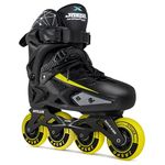 jaspo Hylux Inline Skates for Adults & Teens | 80mm Wheels, ABEC-7 Bearings, Hard Shell, Aluminium Frame,Rollerblades for Men & Women,Black