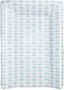 babyCalin Matelas à Langer Luxe Motif Géométrique Bleu/Gris 50x70 cm
