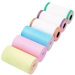 kuou Printer Paper, 6 PCS Color Thermal Paper Rolls, 57 x 30mm (About 2.2 x 1.1 Inch), 6 Rolls in Total, Premium Quality for Portable Pocket Printer