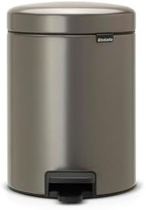 Brabantia 112683 Pedal Bin newICON 5L Platinum Waste Bin,Platinum