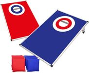 Original American Cornhole® Target | Tossing Game | Aluminium | Premium Quality | Official Dimensions | 2 Boards + 8 Bean Bags + 1 Storage Bag | Outdoor & Beach Sport | OriginalCup®