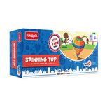 Funskool Games, Spinning top, Spin and Win, Traditional Outdoor Games of India, 2 Traditional Wooden Spinning top, Outdoor and Indoor Toy, Toys for kids, 1-2 Players, Ages 6 and above, Multicolour